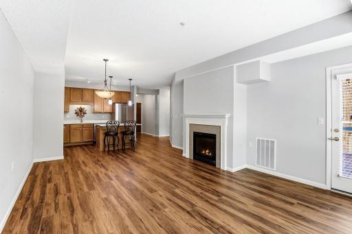 A crisp and neutral decor and open floor plan