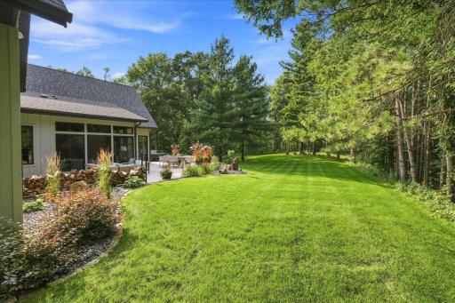 Backyard ready for games, play and relaxation.