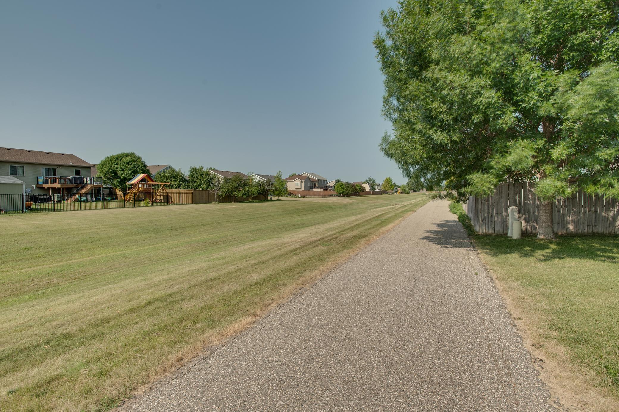 Serene walking path