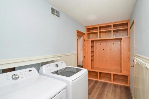 Awesome Mudroom/Laundry Room Off Garage Features Drop In Cubbies Too!