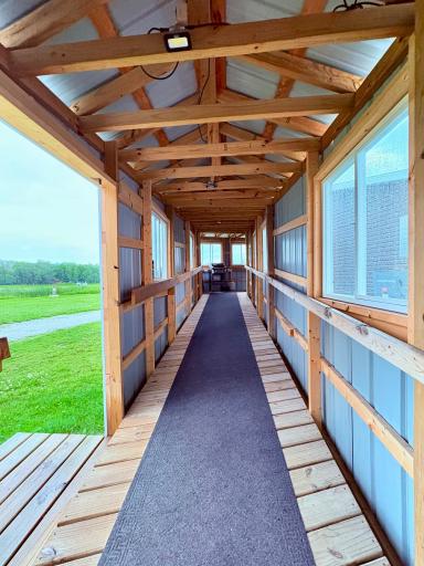 Covered ramp to garage