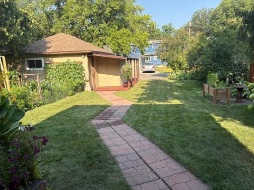 Back yard - Garage