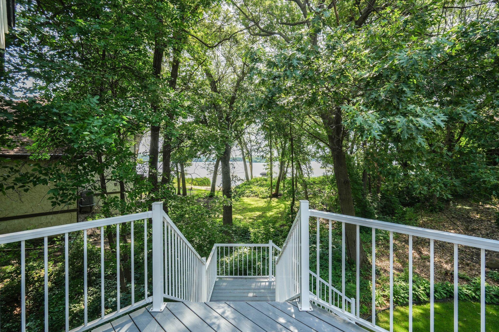 Views from the back deck towards your lovely lake views.