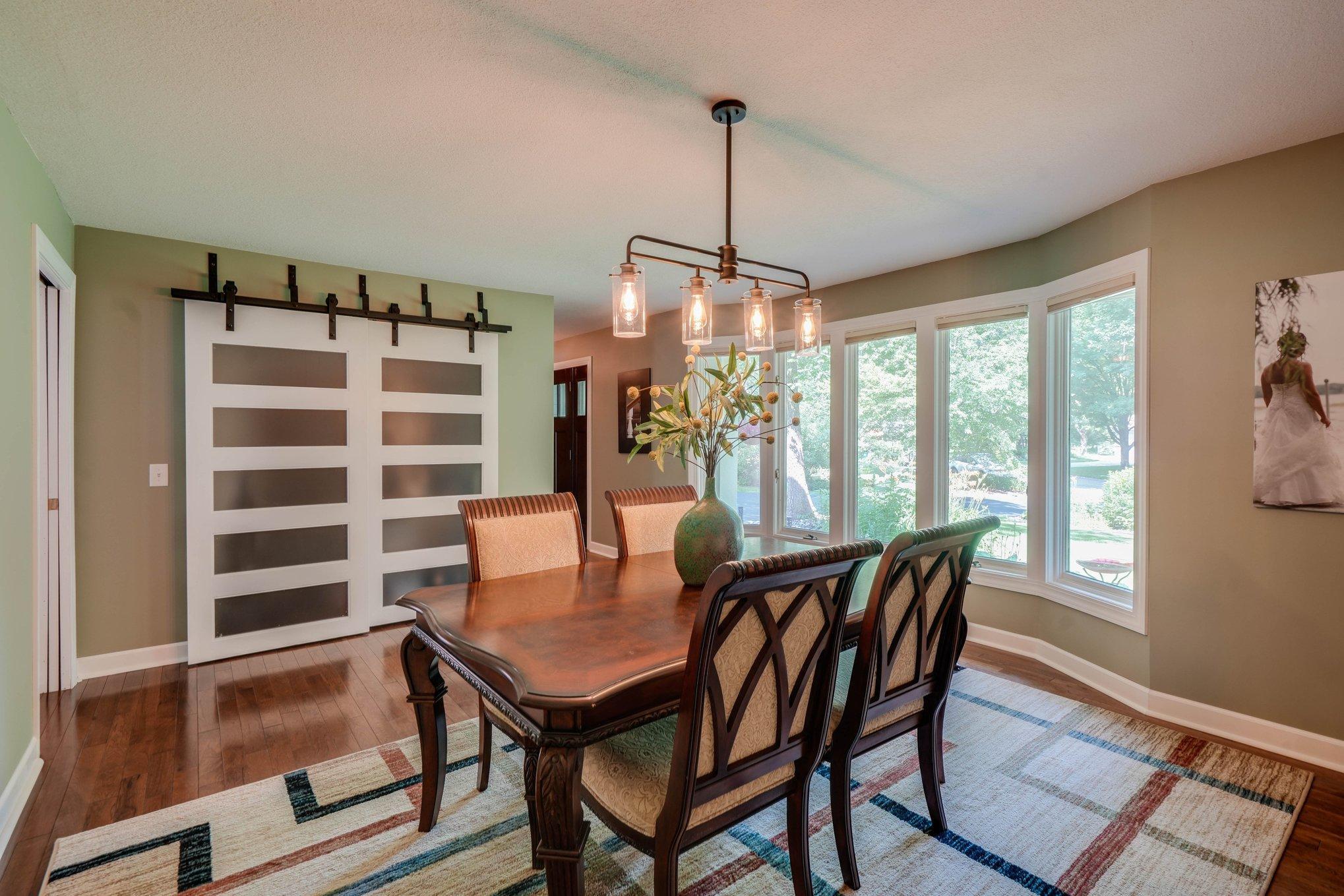 The formal dining room could easily be used as a home office, playroom or another media room. Sellers removed the small front closet and added a large double closet which could be used for a pantry or extra kitchen storage.