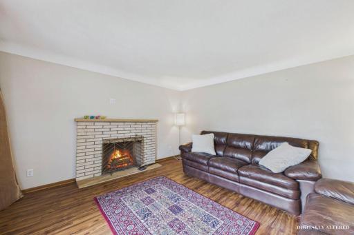 This room features coved ceiling, a charming architectural detail.