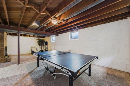 Very spacious family/game room. This full-size ping-pong table can be included in the sale.
