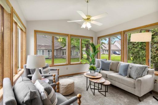 Let's not forget the bright, cheery sunroom.