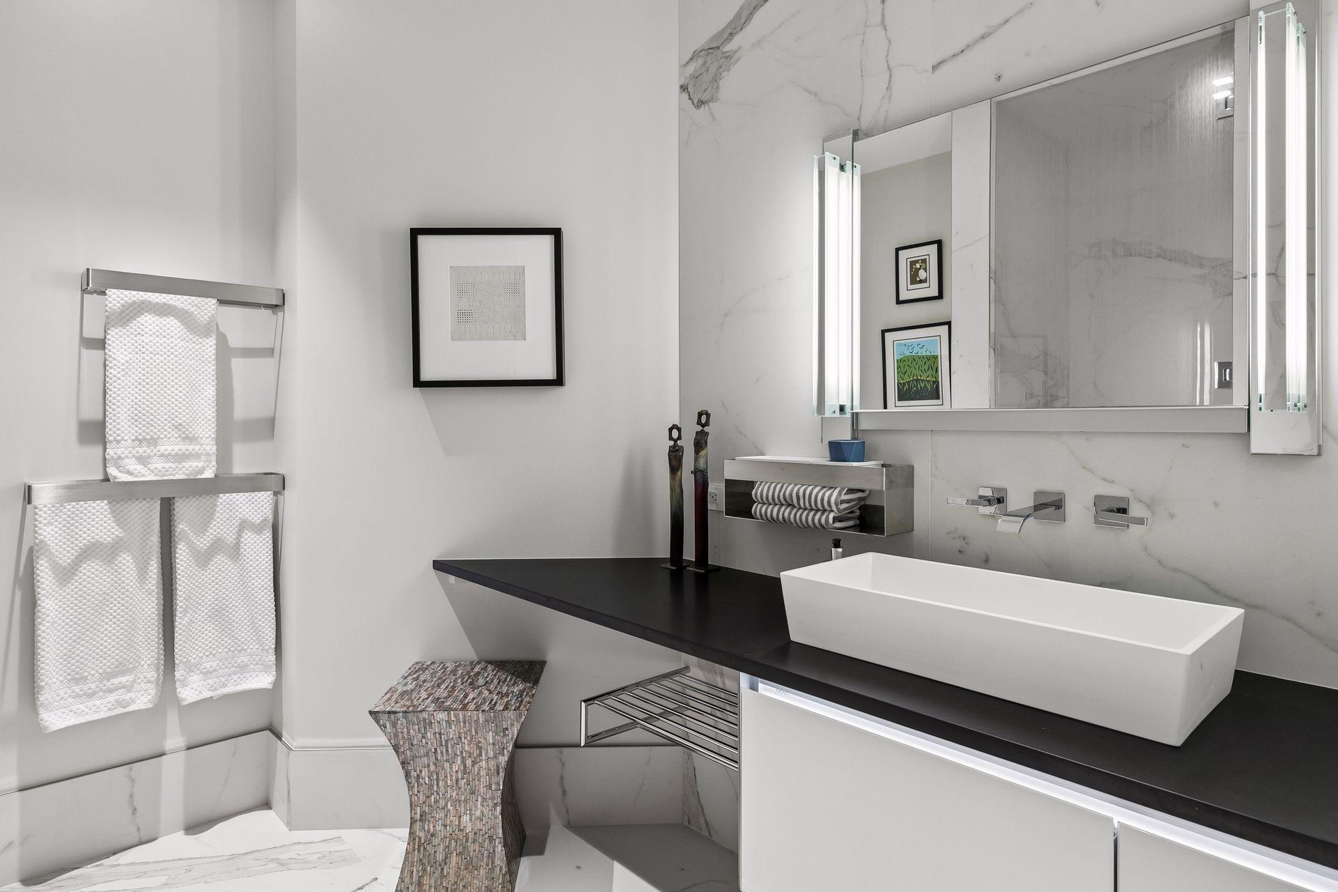 3/4 bathroom with walk-in shower