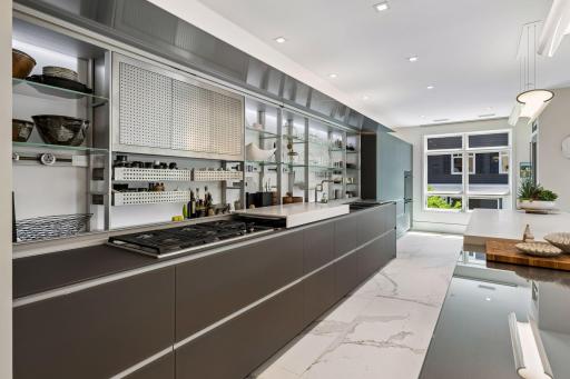 Impressive Wolf gas and induction cooktop