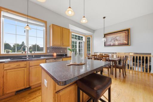 The kitchen is nice and bright and overlooks the backyard and is connected to the rest of the home so the cook never feels left out.