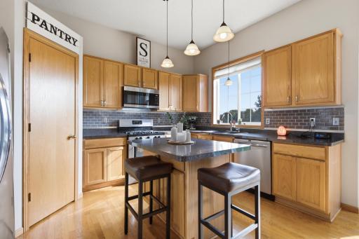 Fantastic kitchen with pantry and lots of natural sunlight.