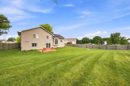 A view of your private backyard and the back of your home.