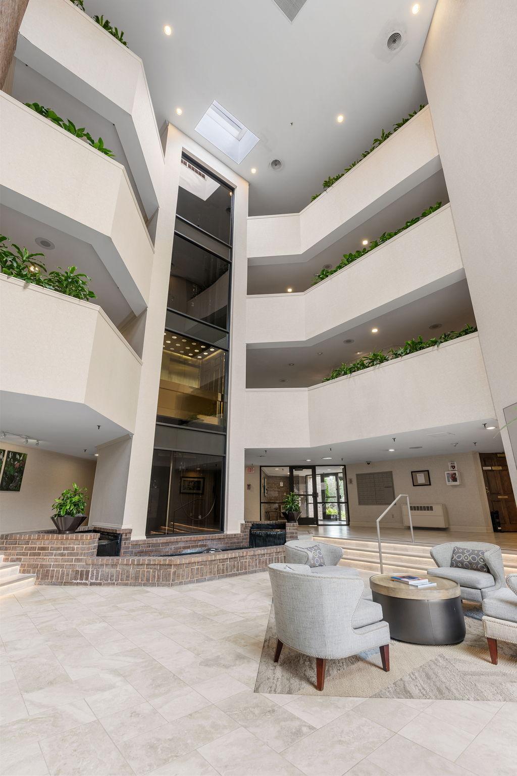 Open air "atrium like" lobby