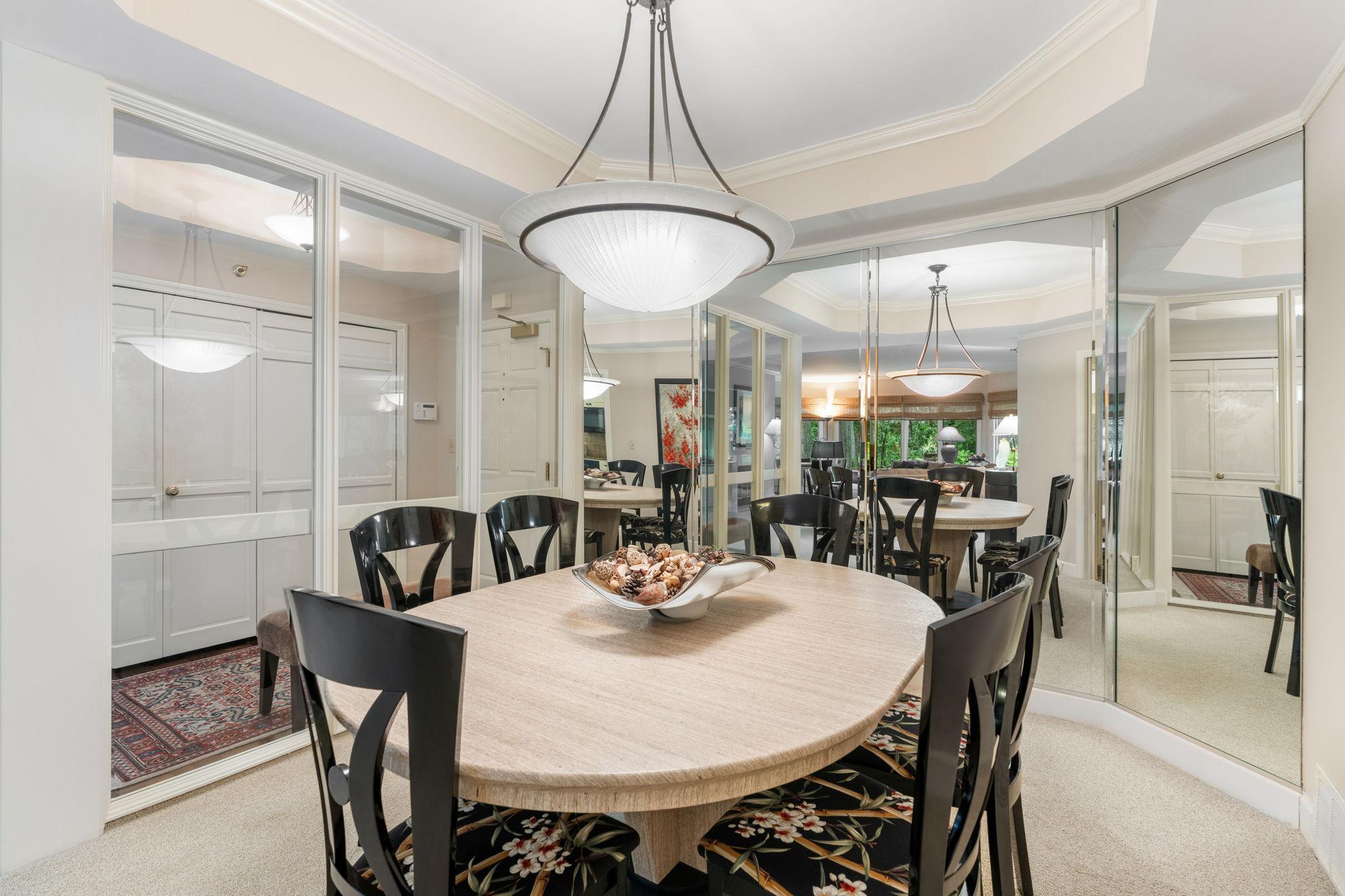 Formal dining area is separate, but still has line of sight to the living room