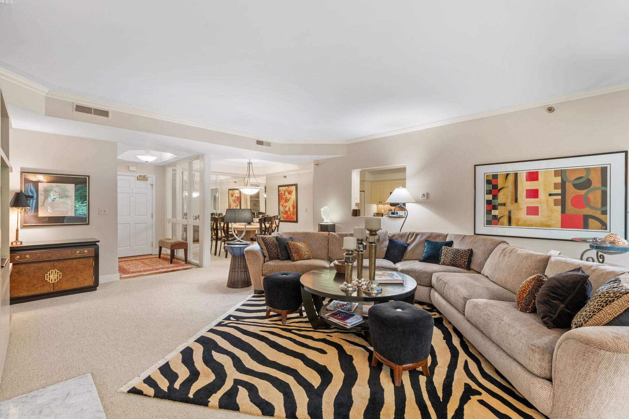 This living room will easily accommodate even your large-scale furniture pieces