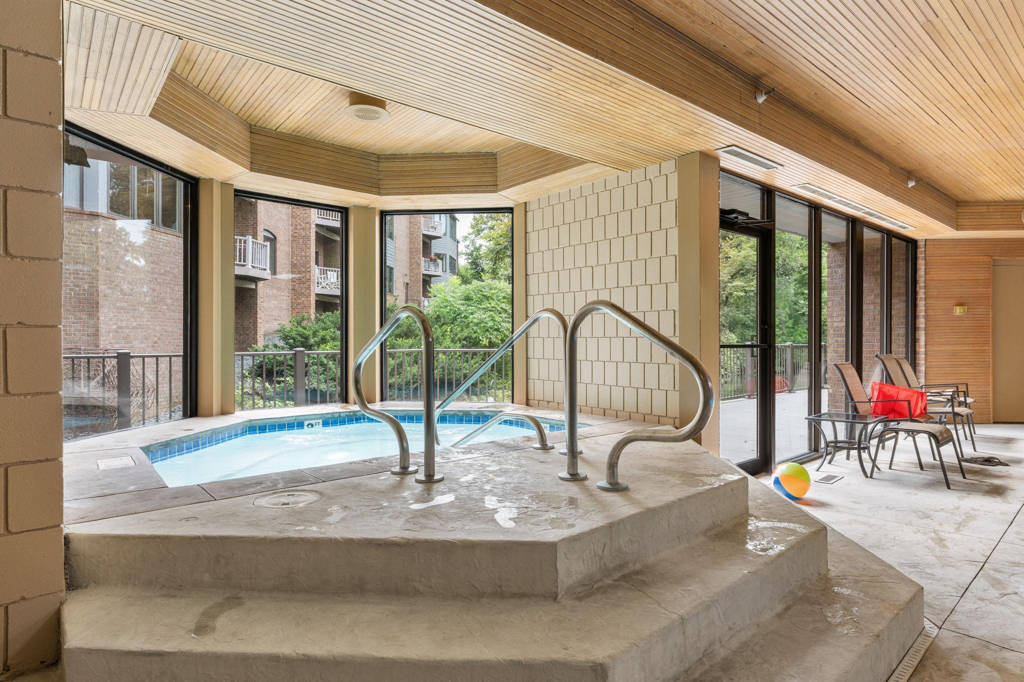 Hot tub located on main level