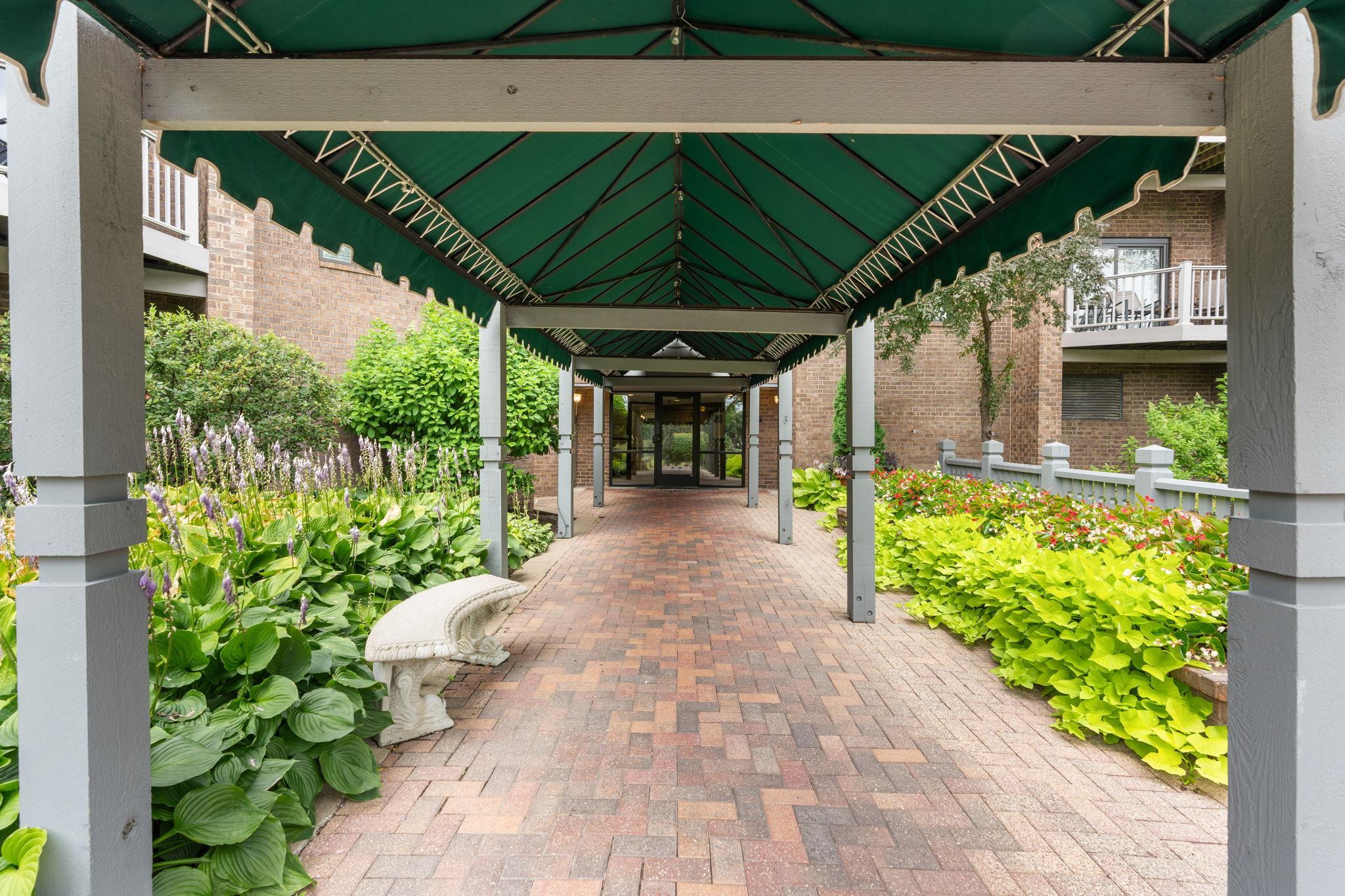 Visually stunning walkway to the main lobby doors.