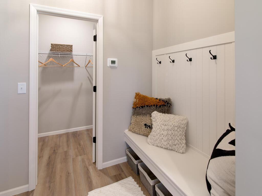 You can choose to add a built in bench in the mudroom