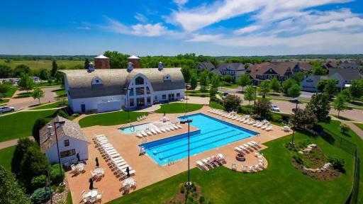 The Barn community pool with zero entry pool.