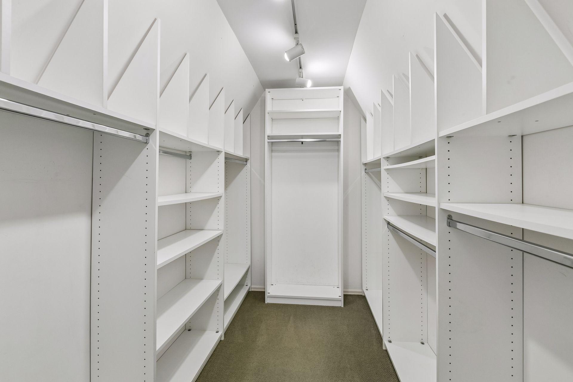 Spacious walk-in closet