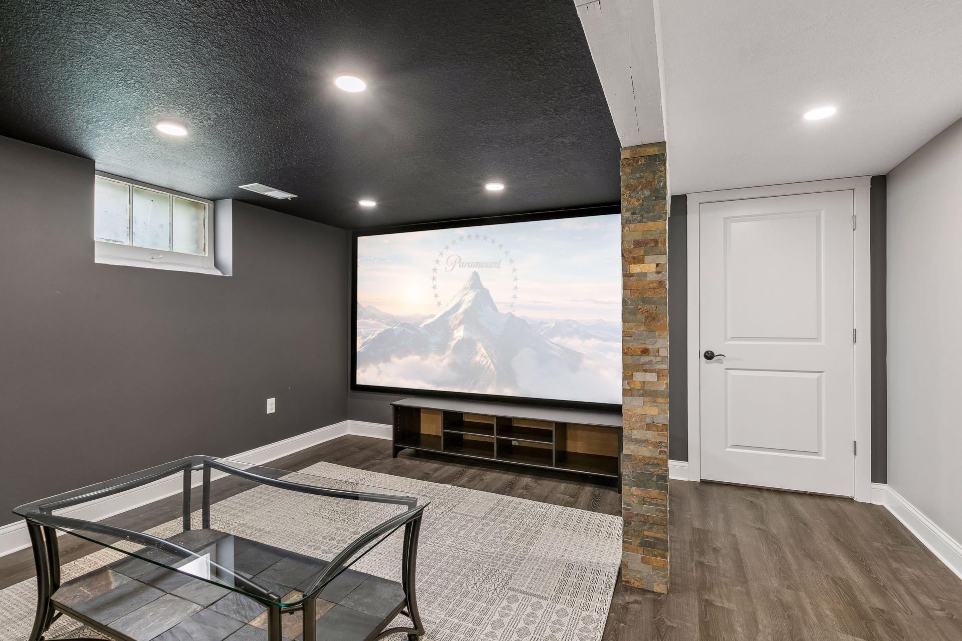 "Movie theater" family room