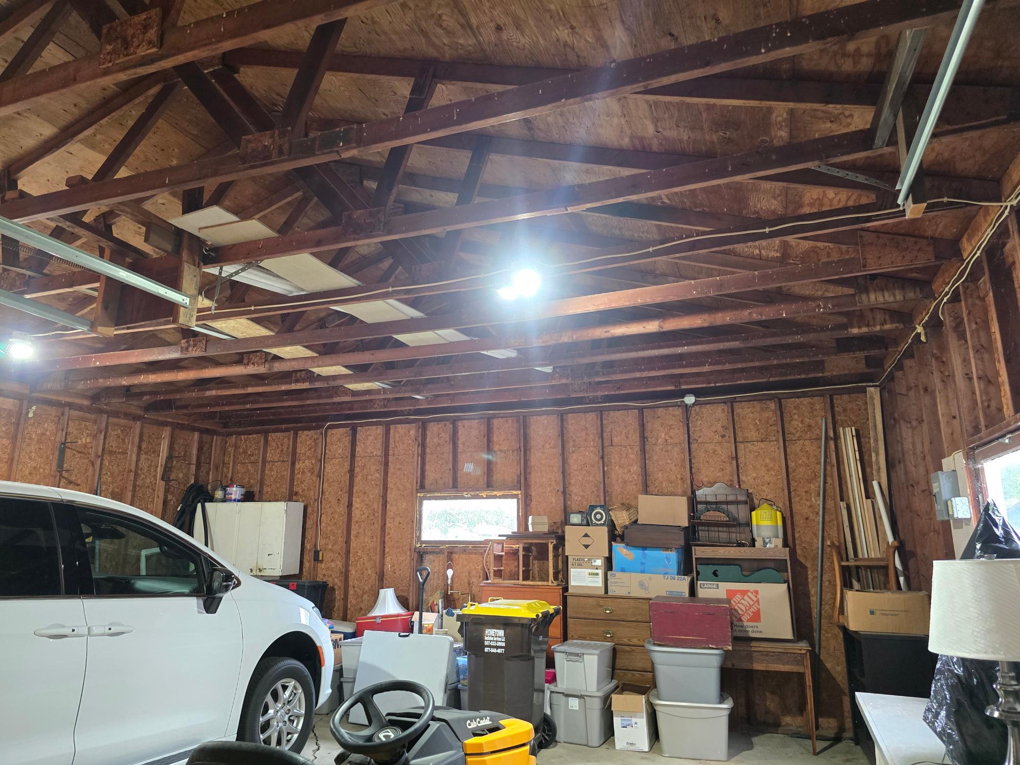spacious double garage