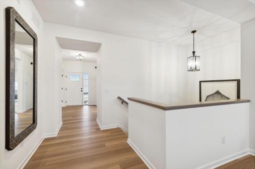 The open entry is spacious, bright and welcoming.