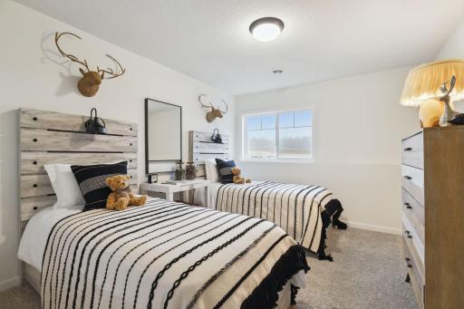 Bedroom number two in the lower level. Finally a designated space for guests to come and stay.