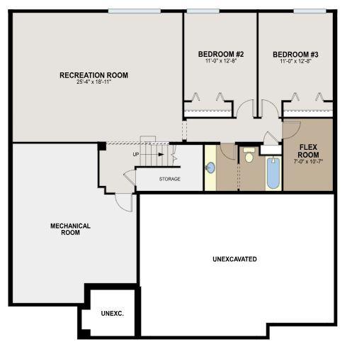 This home will also have a completed lower level, and with 2 bedrooms and a rec room downstairs you have ample space for short and long term guests. (artist rendering)