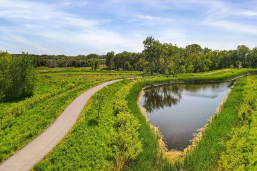 Now that is a truly scenic walking path! This one also leads to a spectacular new park.