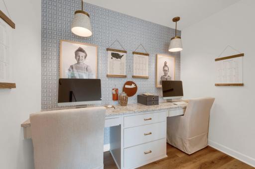 This home is designed for modern living, including this tech nook. A perfect designated space for working from home, an ideal homework spot or just a great space to keep the household organized. (model photo)