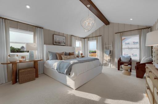 The expansive owner's suite is the perfect get away to recharge, relax and renew. The owner's suite even provides space for a sunny and comfortable sitting area. (model photo)
