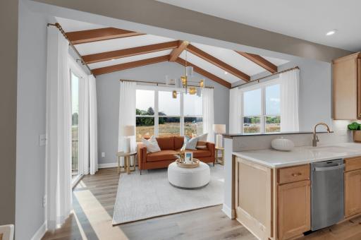 The morning room is just another feature of the home that will be enjoyed year round and ay any time of the day. (model photo)