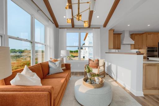 Another view of the morning room that seamlessly connects to the gourmet kitchen. (model photo)