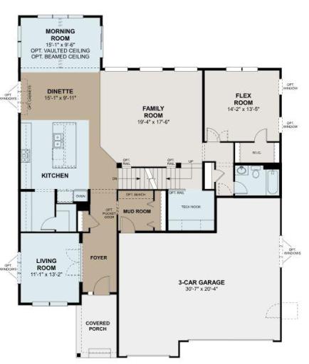 The main level combines so many functional and elegant features for modern living! (artist rendering)
