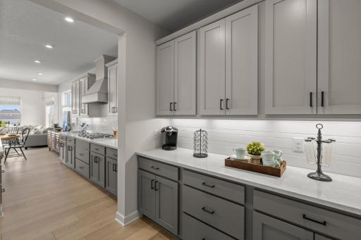 View of the home within your new butler's panty area. (model photo)