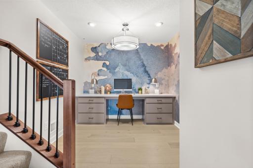 The tech nook is ideal for a home office or hobby area, adaptable to fit the your lifestyle. (model photo)
