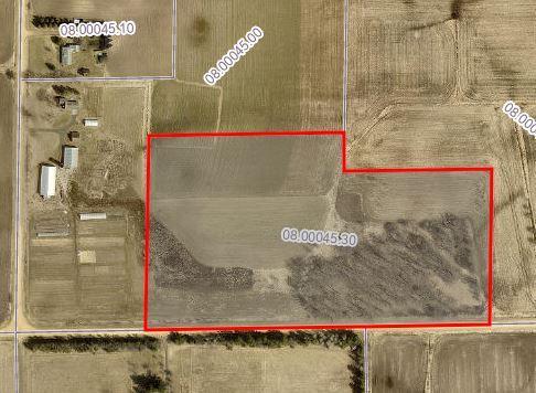 Aerial Lot Lines - (Clover Bee Organic Vegetable Farm to the left)