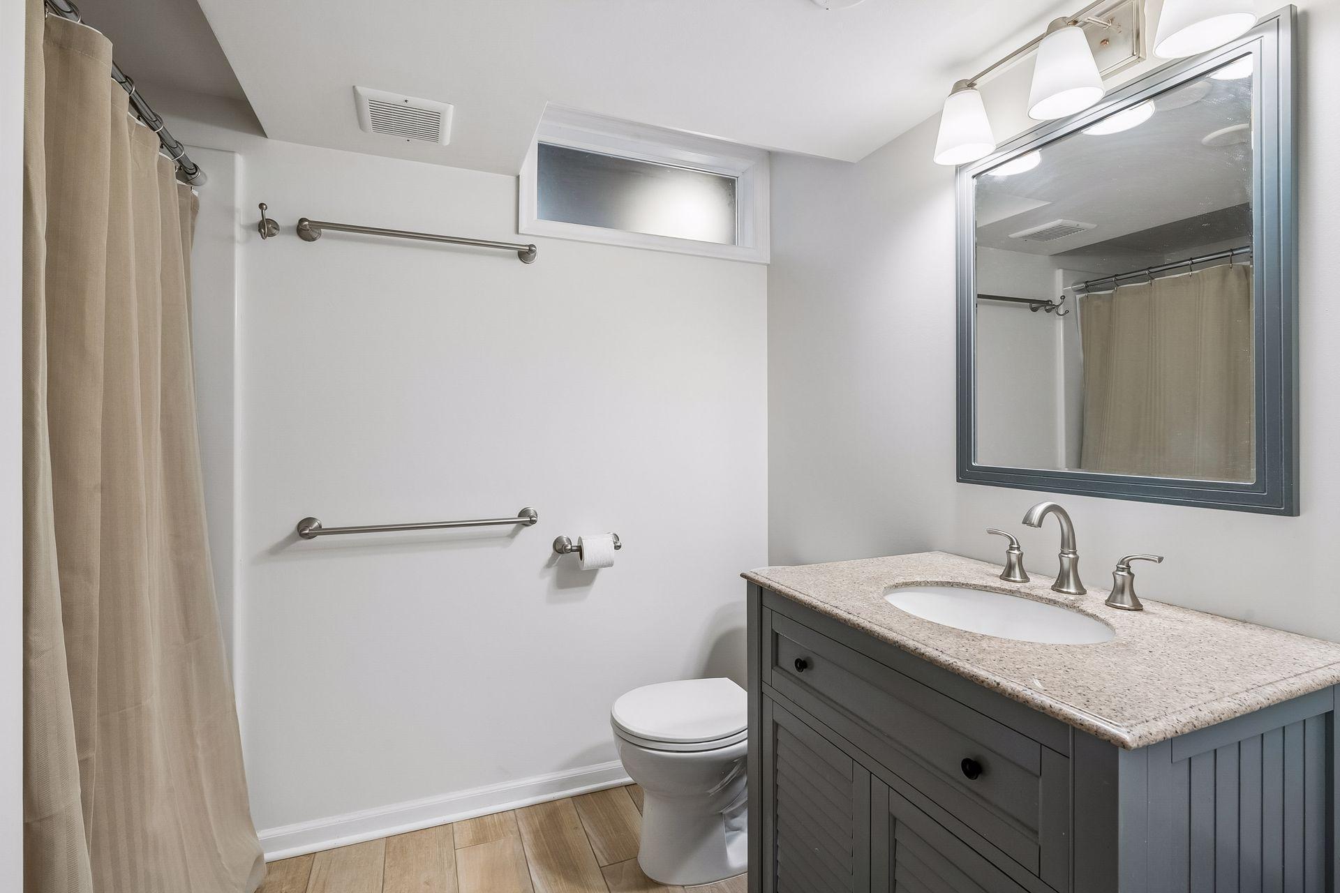 Lower level 3/4 Bathroom.