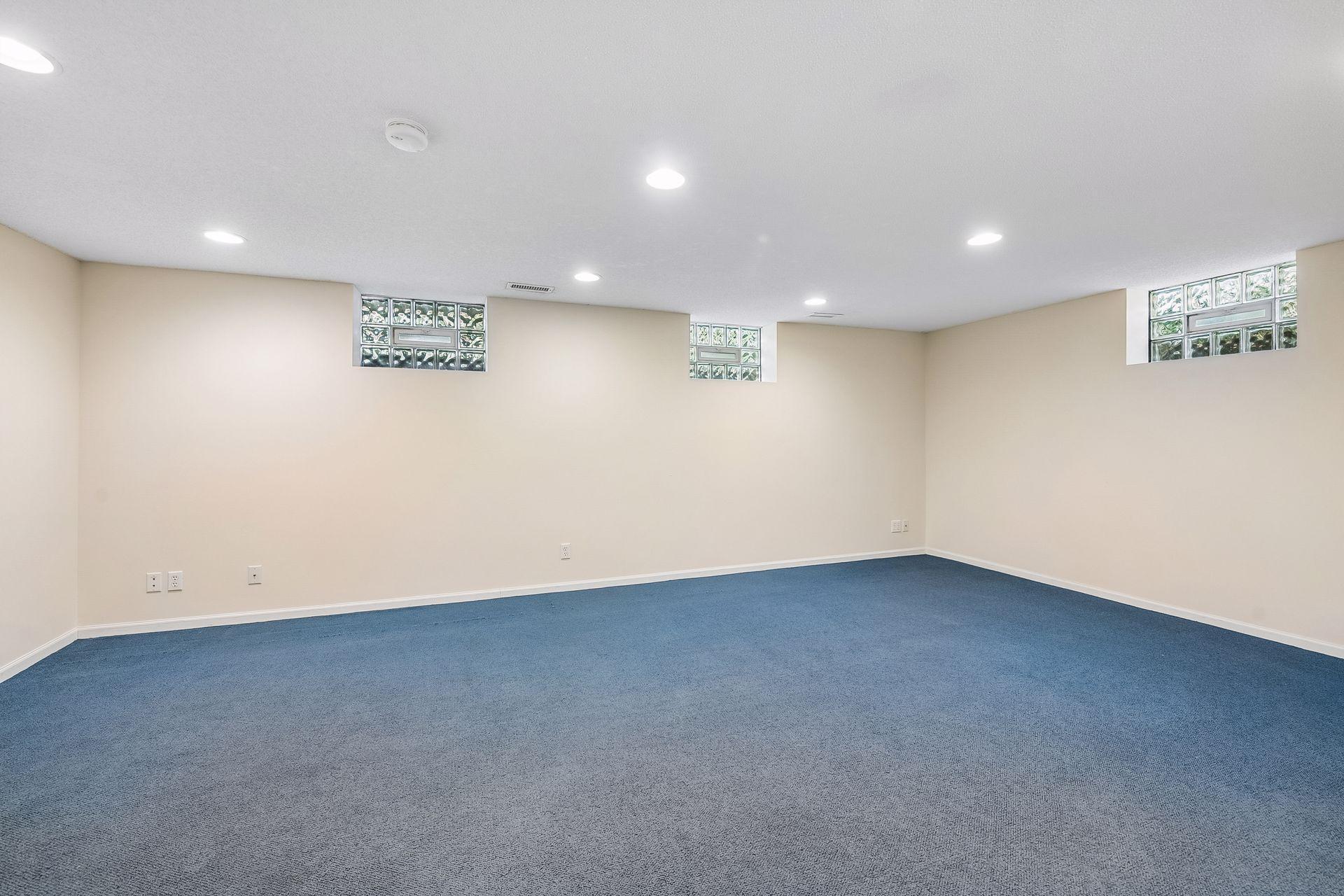 Lower Level Family room with ~7'3" ceiling height.