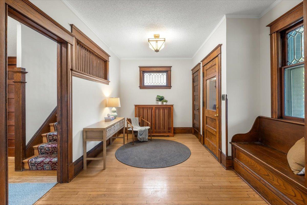 The entry way sets the tone of this well preserved home
