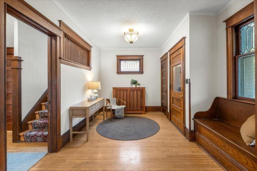 The entry way sets the tone of this well preserved home
