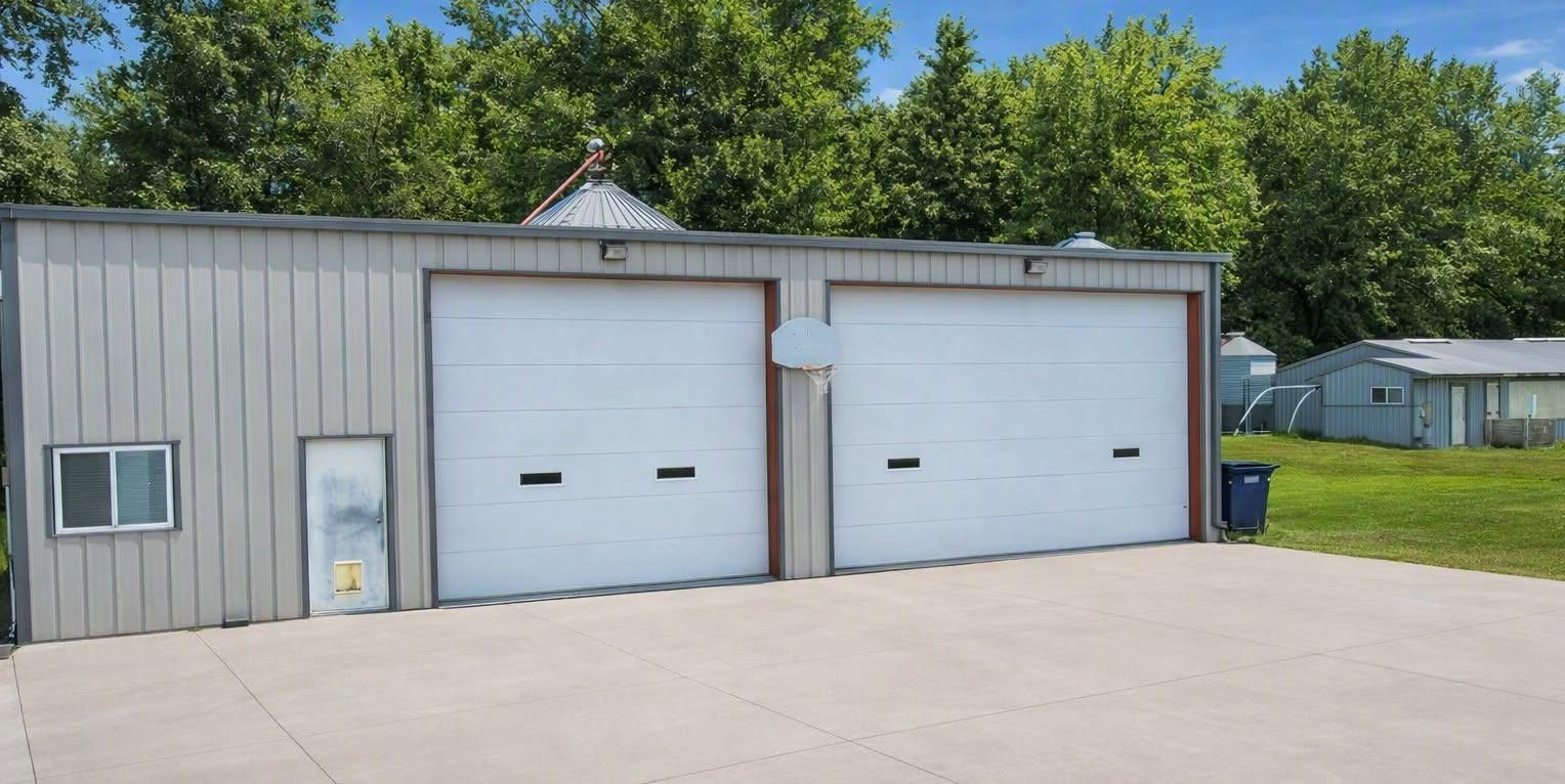 heated shop and extra garage parking