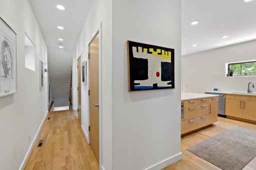 Main Floor Hallway to Guest Bath & Lower Level