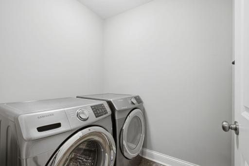 Convenient upper-level laundry room