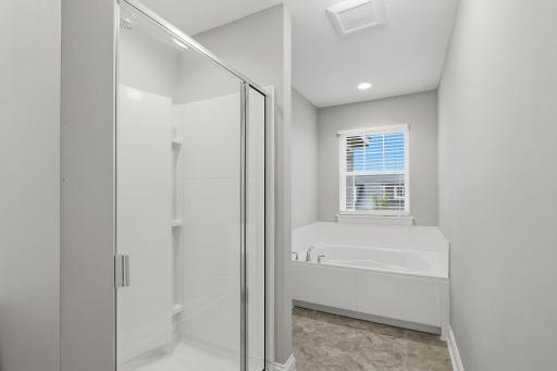 Primary Bathroom seperate tub and shower