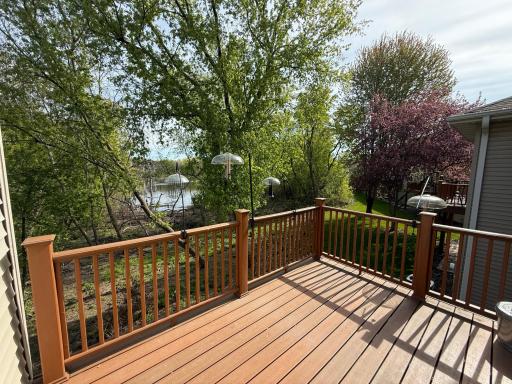 Maintenence free deck with stunning views.