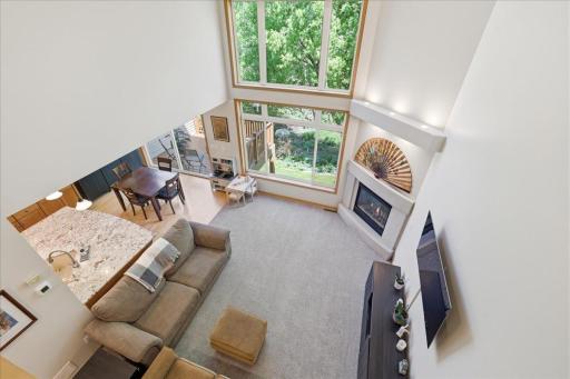 Perfect for elevated entertaining. Floor to ceiling vaulted window wall. Incredible views.