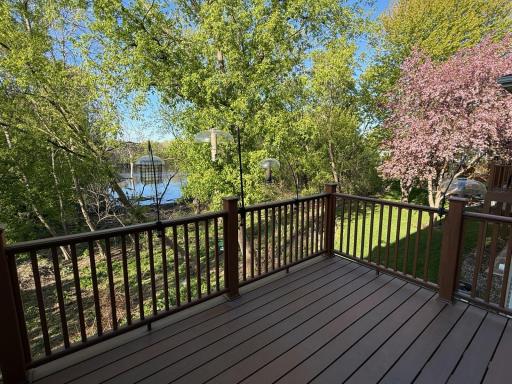Stunning woods garden and lake views from your deck and patio.