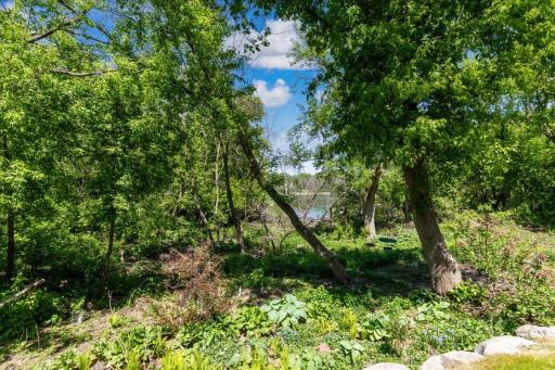 Woods garden and lake views.